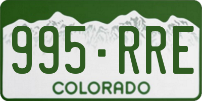 CO license plate 995RRE