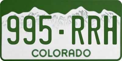 CO license plate 995RRH