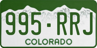CO license plate 995RRJ