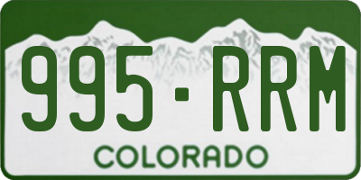 CO license plate 995RRM