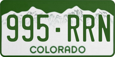 CO license plate 995RRN