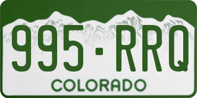 CO license plate 995RRQ