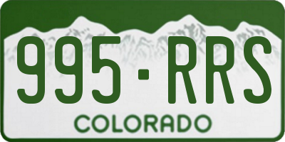 CO license plate 995RRS