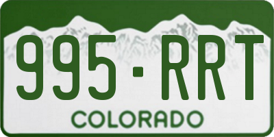 CO license plate 995RRT