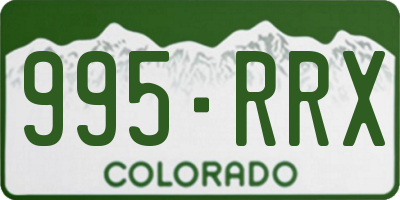 CO license plate 995RRX