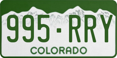 CO license plate 995RRY
