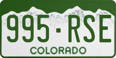 CO license plate 995RSE