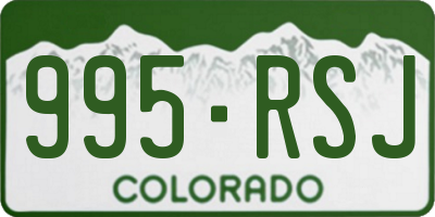 CO license plate 995RSJ