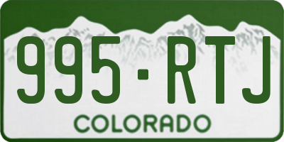 CO license plate 995RTJ