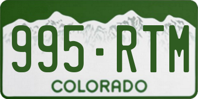 CO license plate 995RTM