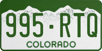 CO license plate 995RTQ