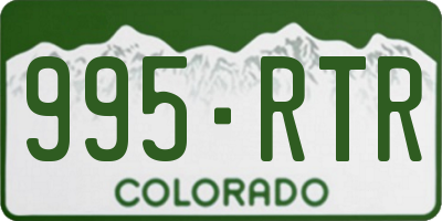 CO license plate 995RTR