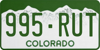 CO license plate 995RUT