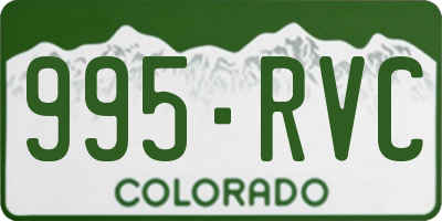 CO license plate 995RVC