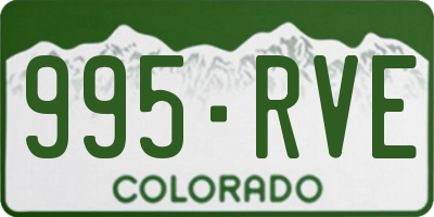 CO license plate 995RVE