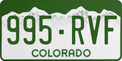 CO license plate 995RVF