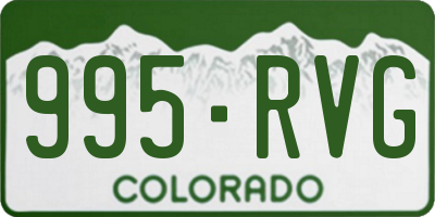 CO license plate 995RVG