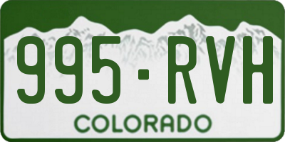 CO license plate 995RVH