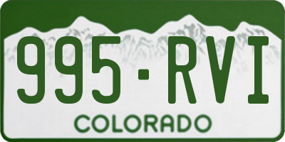 CO license plate 995RVI