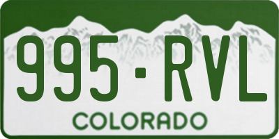 CO license plate 995RVL