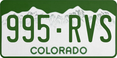 CO license plate 995RVS