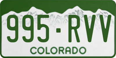 CO license plate 995RVV