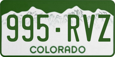 CO license plate 995RVZ