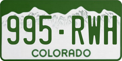 CO license plate 995RWH