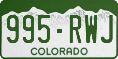 CO license plate 995RWJ