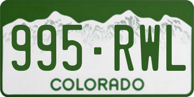 CO license plate 995RWL