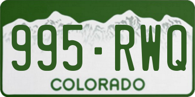 CO license plate 995RWQ