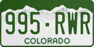 CO license plate 995RWR