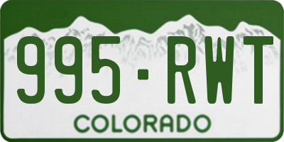 CO license plate 995RWT