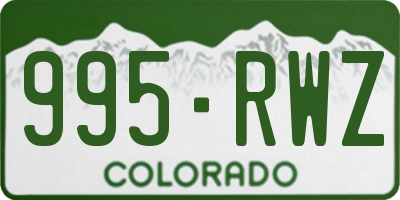 CO license plate 995RWZ