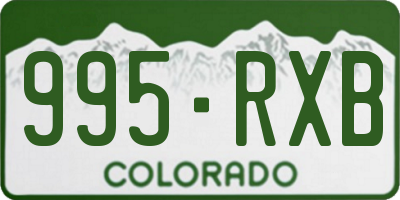 CO license plate 995RXB