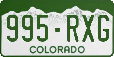 CO license plate 995RXG