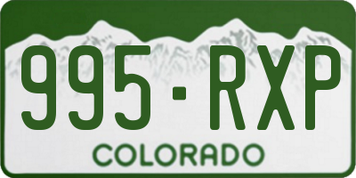CO license plate 995RXP