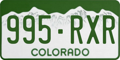 CO license plate 995RXR
