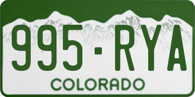 CO license plate 995RYA