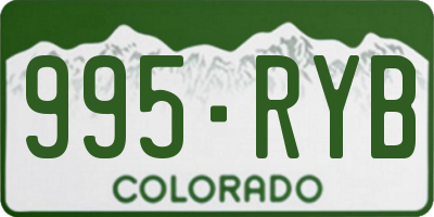 CO license plate 995RYB