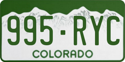 CO license plate 995RYC