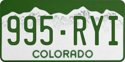 CO license plate 995RYI
