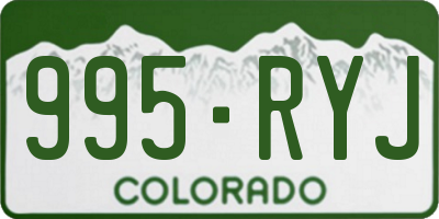 CO license plate 995RYJ