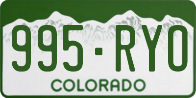 CO license plate 995RYO