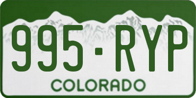 CO license plate 995RYP