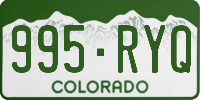 CO license plate 995RYQ
