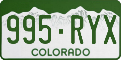 CO license plate 995RYX
