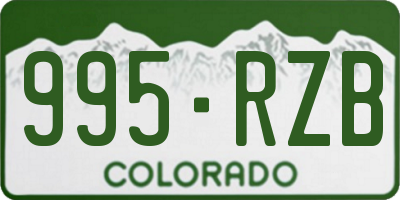 CO license plate 995RZB