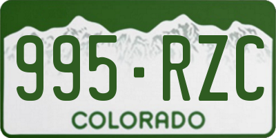 CO license plate 995RZC