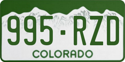 CO license plate 995RZD